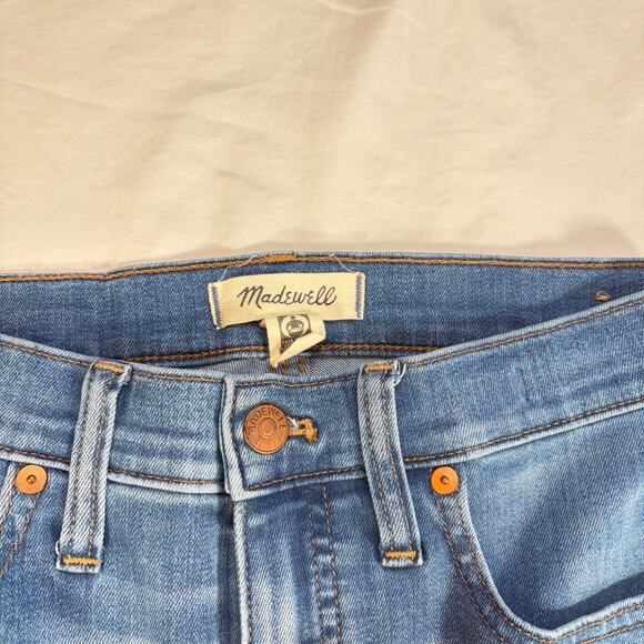 Madewell womens medium wash 11" high rise skinny jeans.  Size 27. - Picture 4 of 5